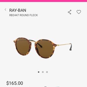 Ray Ban tortoise framed sunglasses